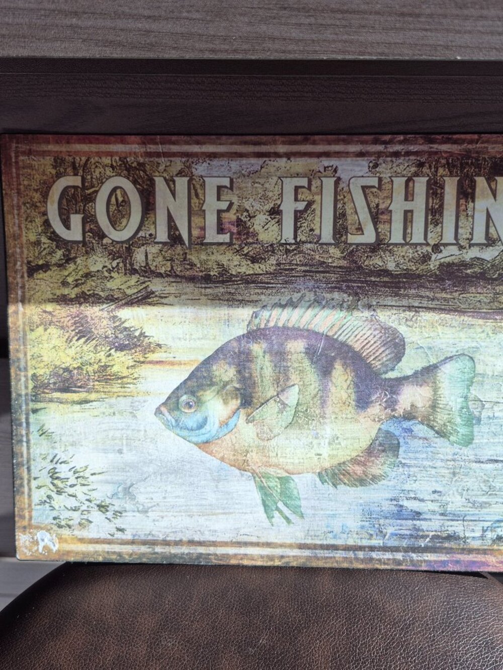 Gone fishing sign